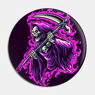 Fiery Grim Reaper on the Attack Pin