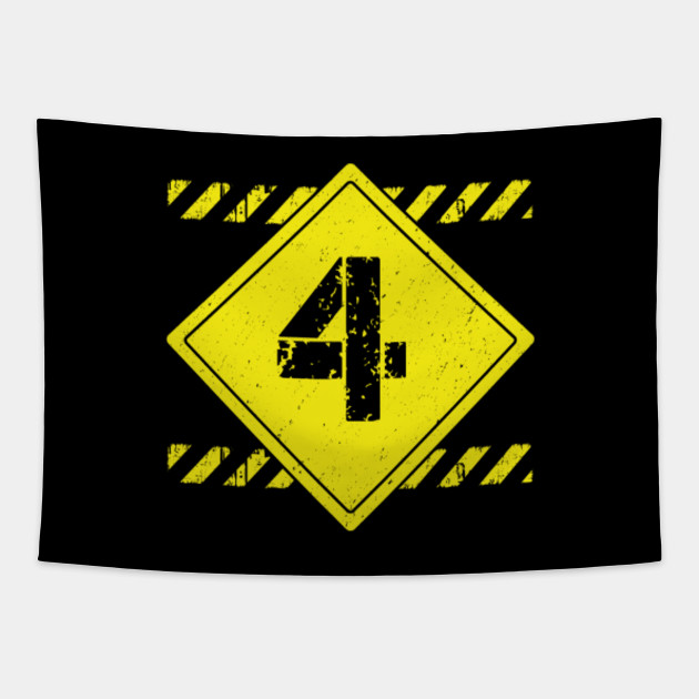 Kids 4th Birthday Party 4 Year Old Construction Birthday 4 Year Old Birthday Gift Tapestry Teepublic