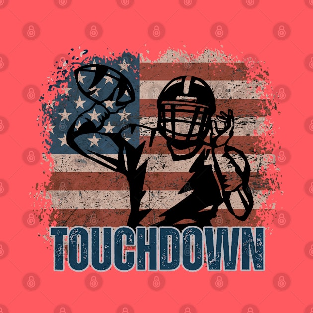 Touchdown Football American Flag by Illustradise