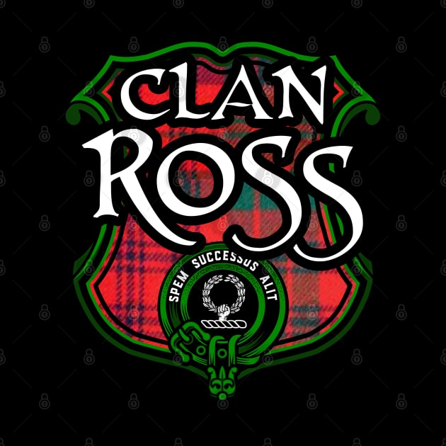 Clan Ross Surname Scottish Clan Tartan Crest Badge by Celtic Folk