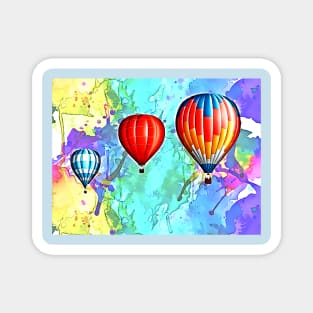 Cartoon Hot Air Ballons Magnet