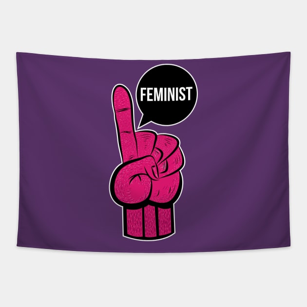 Feminist Super Girl Power Feminism Tapestry by dconciente