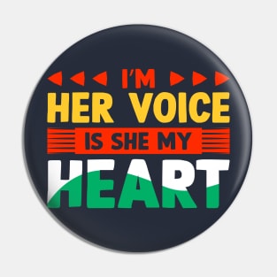 Autism Awareness I Am Her Voice Pin