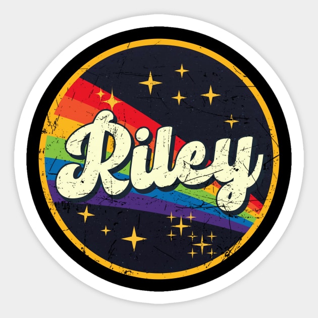 Camila // Rainbow In Space Vintage Grunge-Style - Camila - Sticker