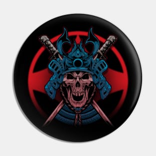 Skull samurai Pin