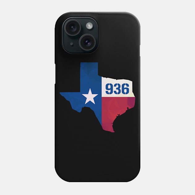 Texas USA 936 Area Code Phone Case by hoopoe