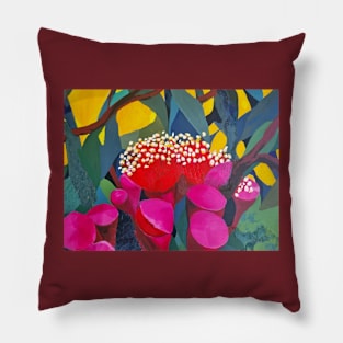 Modern Australian Abstract Floral Pillow