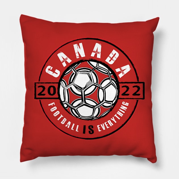 Football Is Everything - Canada 2022 Vintage Pillow by FOOTBALL IS EVERYTHING