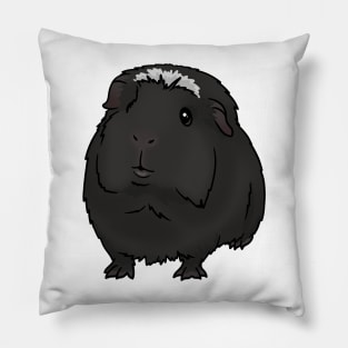 Black with White Crested Guinea Pig Pillow