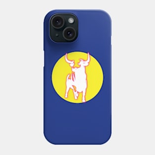 Pink Neon Sign Bull TORO Phone Case