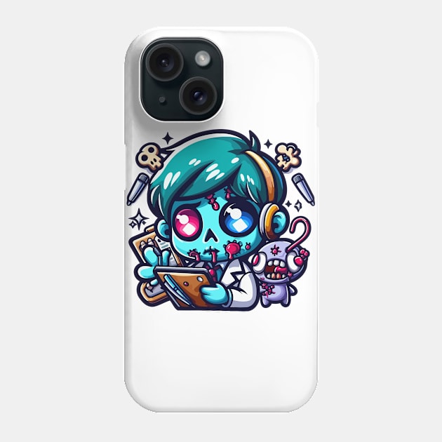 Funny Zombie Brains Phone Case by NayaRara