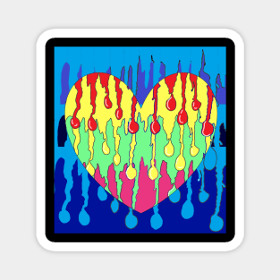 Blue Heart Rainbow 77 Magnet