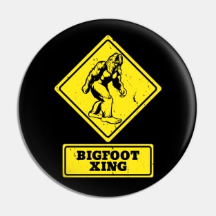 Bigfoot Xing Road Sign Pin