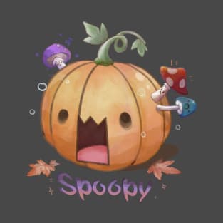 Spoopy Halloween Shroomy Pumpkin T-Shirt