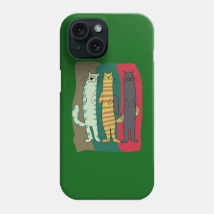 three funny cats Phone Case