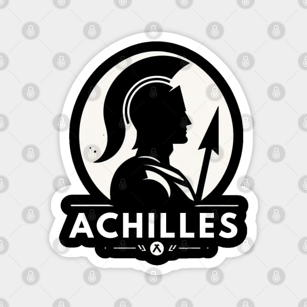 achilles silhouette for greek mythology lovers Magnet by CachoGlorious