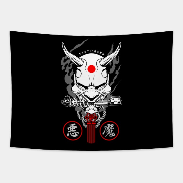 ONI MASK Tapestry by JDM JUNKIEZ