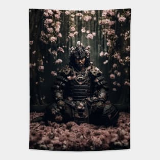 Floral Meditation Samurai Tapestry