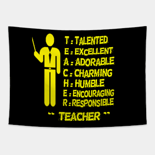 Beautiful Teacher Meaning T-Shirt Tapestry