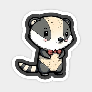 Badger with bow tie Magnet