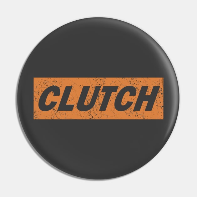 Clutch - distressed box logo Pin by PaletteDesigns