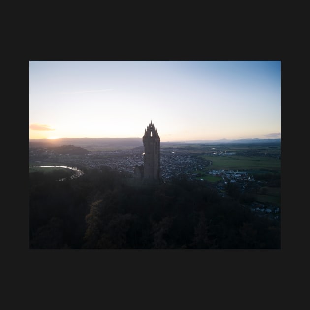 Stirling Wallace Monument from the air by TMcG72