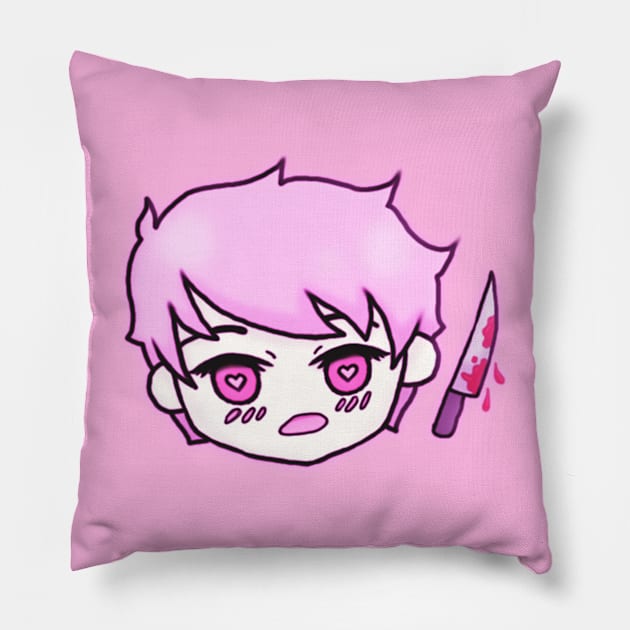 yandere boy Pillow by tacothomas