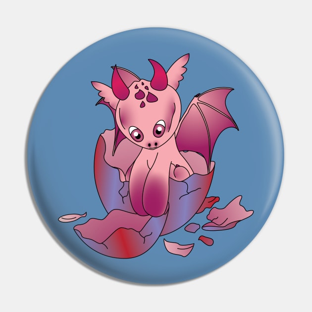 Baby Dragon Pin by OrangeEdenDesigns