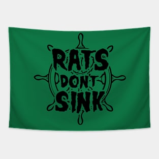 RATS DON'T SINK Helm Logo Tapestry