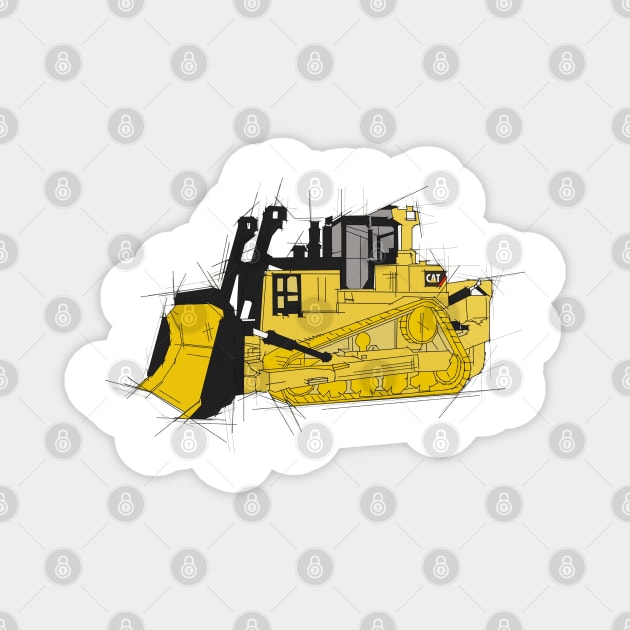 Caterpillar d10 Magnet by GalartCreations