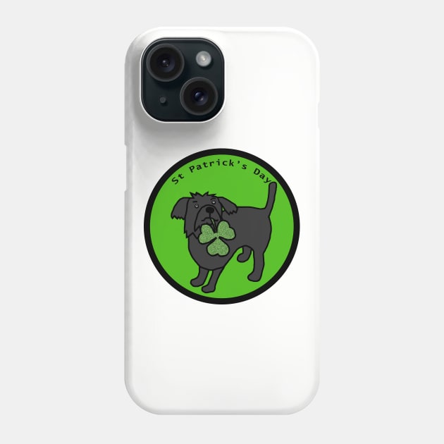 St Patricks Day with Cute Dog Phone Case by ellenhenryart