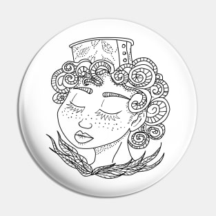 Thoughtful Girl Pin