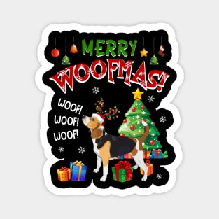 Beagle Merry Woofmas Awesome Christmas Magnet