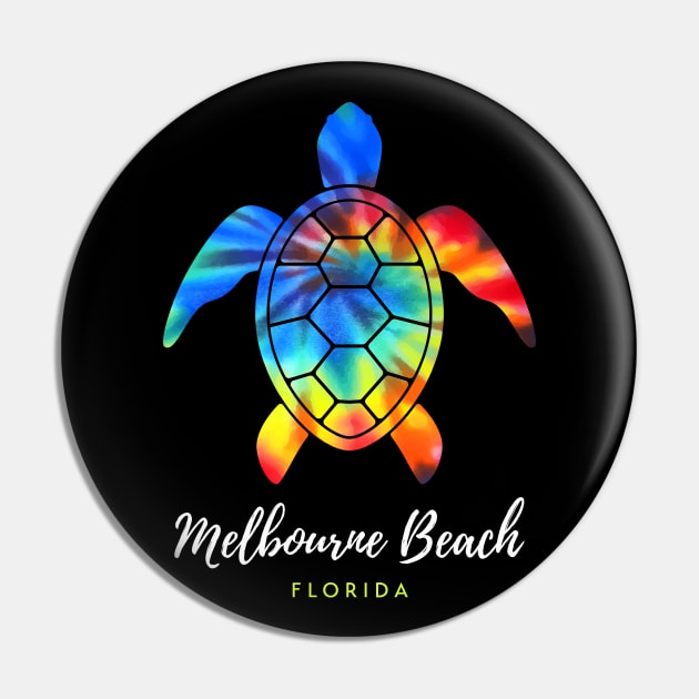 Melbourne Beach Florida Sea Turtle Conservation Tie Dye Pin by TGKelly