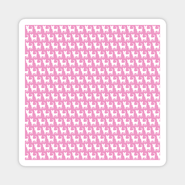 Chihuahua silhouette print (mini) pink Magnet by bettyretro