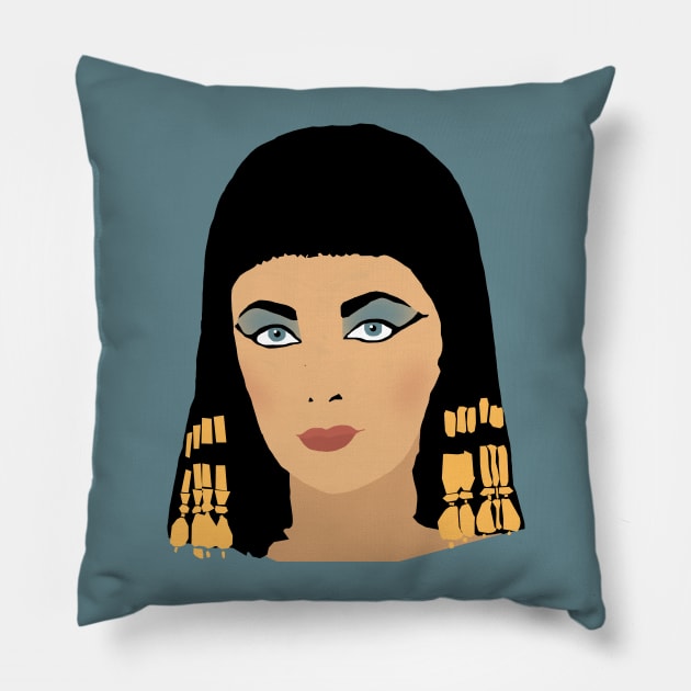 Elizabeth Taylor as Cleopatra Pillow by ursoleite