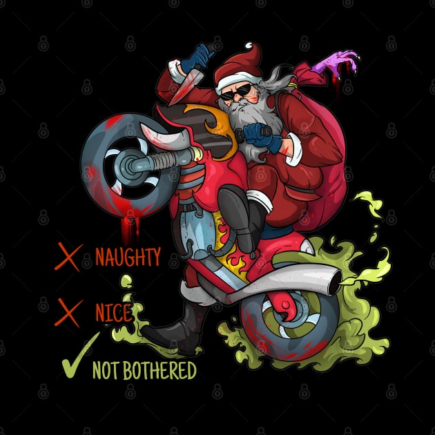 Naughty Santa Motorbike Rider by Trendy Black Sheep