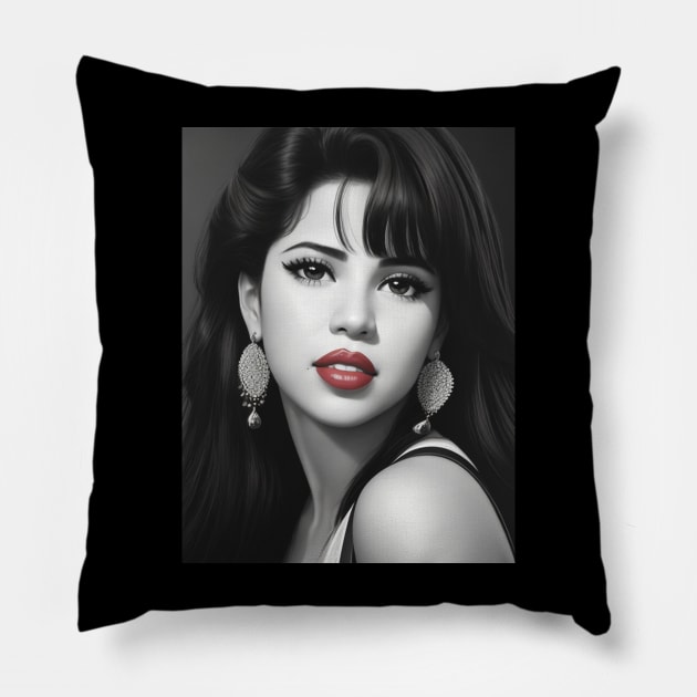 Womens Music Gift Love - Selena quintanilla Pillow by Moulezitouna