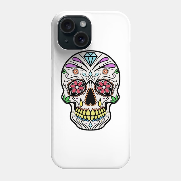 Mexican Skull Dia de los muertos Day of the dead Phone Case by Mesyo