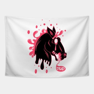 dead black horse Tapestry