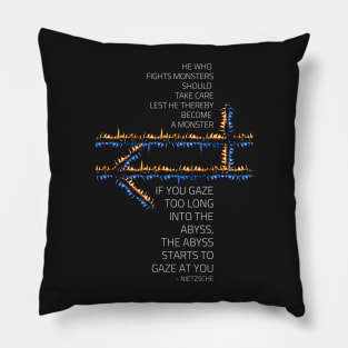 He who fights with monsters - Nietzsche - Fantasy Pillow