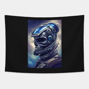 Skeleton Astronaut | Space Skull | Dystopian Art | Skull Astronaut Artwork | Fantasy Astronaut Skull Tapestry