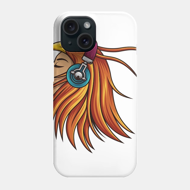 Phoenix girl listen music Phone Case by JagatKreasi