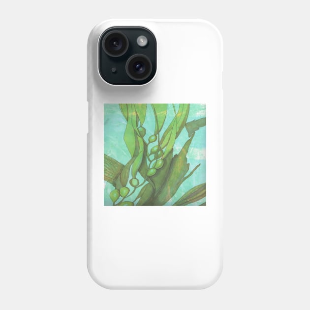 Kelp, seaweed floating underwater. Phone Case by krisevansart