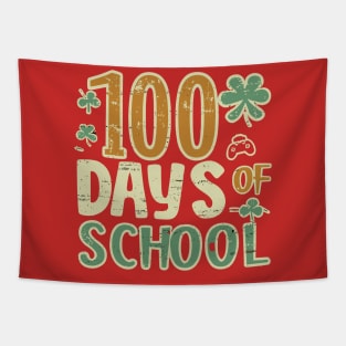 100 days of school gamers st patricks day's Tapestry