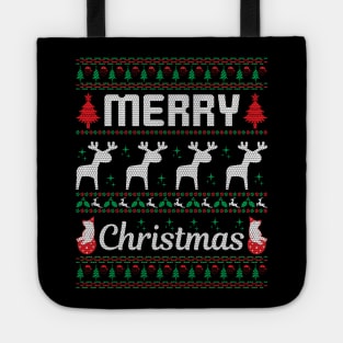 Ugly Christmas Sweater Gifts | Merry Xmas Deer Tote