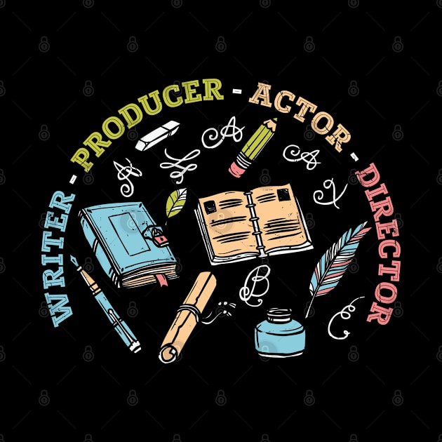 Writer Actor Producer Director Retro by V-Edgy