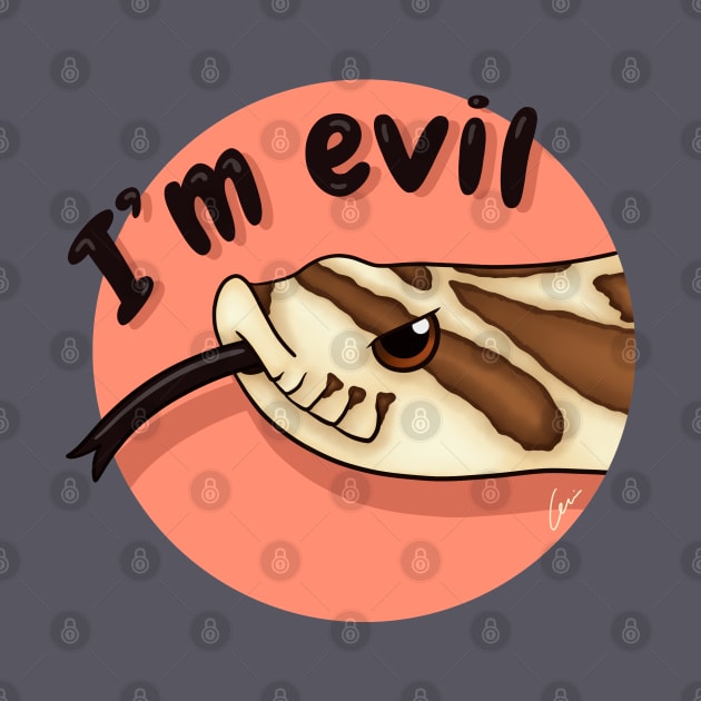 Cute Normal Western Hognose Snake, "I'm evil" by anacecilia