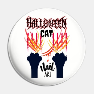 Halloween Cat Nail Art Pin