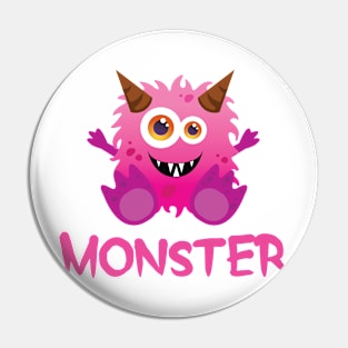 Monster - Pink Child Pin